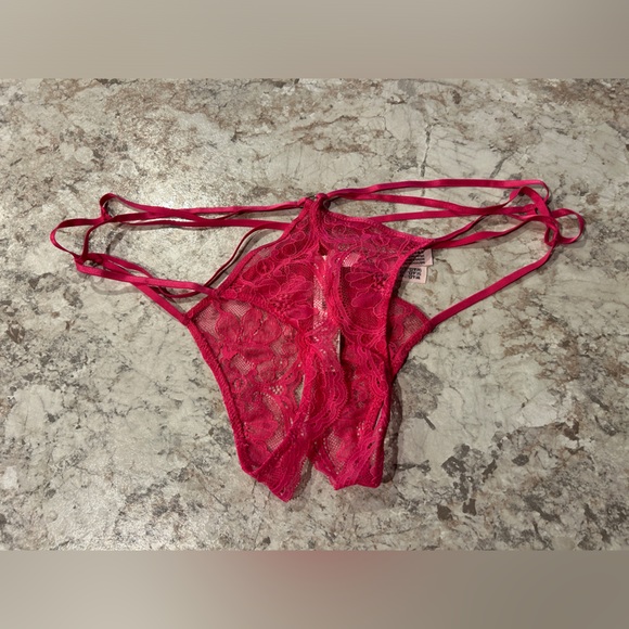 Victoria’s Secret Crotchless Panty Pink Cheeky NWT Large - Picture 2 of 6
